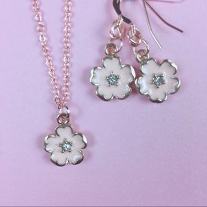 Sakura Blossoms Necklace and Earring Set